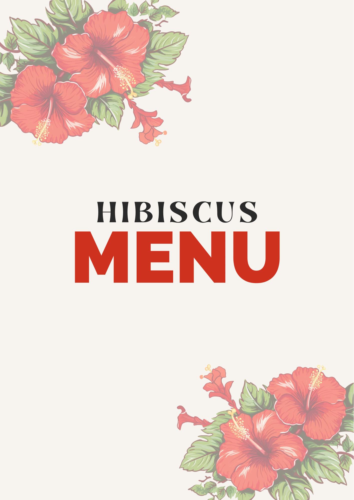 Restaurant Hibiscus Menu